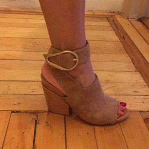 Calvin Klein Suede heeled sandals